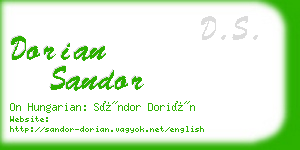 dorian sandor business card